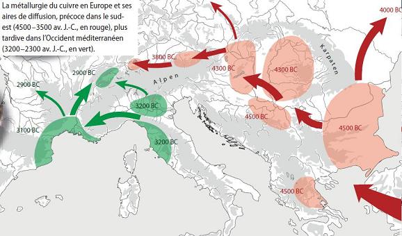 Diffusion de la métallurgie du Bronze