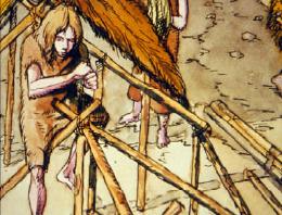 poutre attach�es avec ligatures