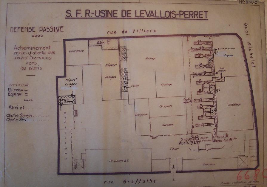 Plan de l'usine rue Greffuhle