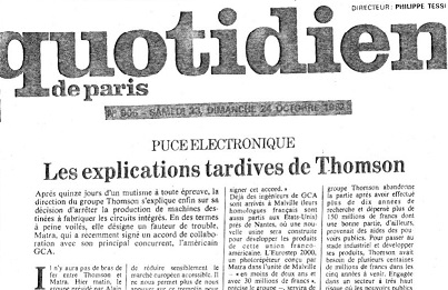 Quotidien 23 octobre