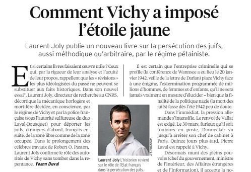 L'Express, Joly et l'�toile jaune